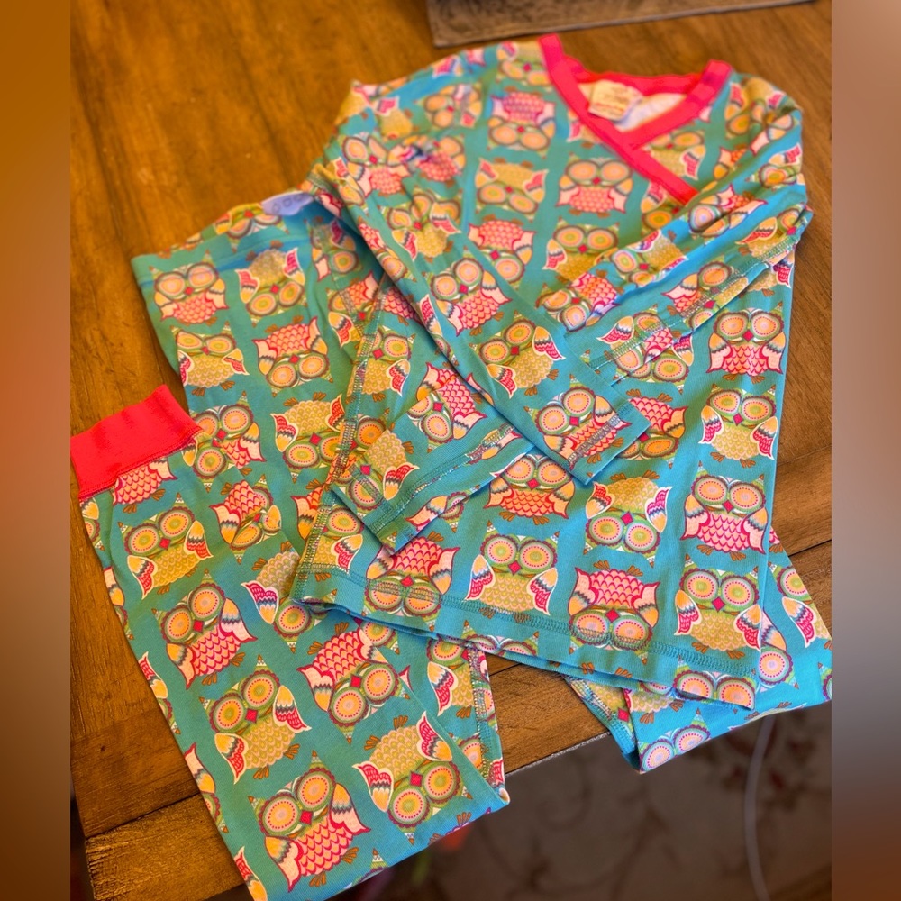 Hanna Andersson size 140 Owl cotton Pajamas